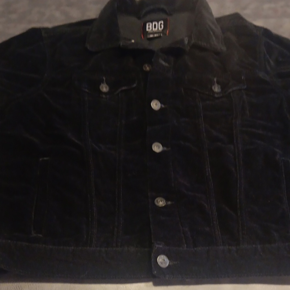 Men's Urban Outfitters BDG Black Corduroy Trucker Jacket - Picture 8 of 10